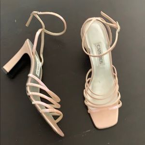 Caparros Strappy Blush / Pink Sequin Sandals